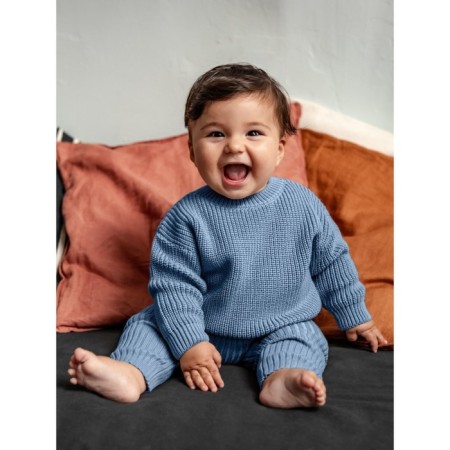 Pants knitted children's amababy pure love comfy, height 92, blue color-10
