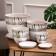 Set of flower pots 4 pcs. White lotus 0.4 / 1 / 2.5 / 5 l