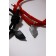 Bracelets "Demetrons" on the magnet, halves of the heart, black-red color, 7 cm