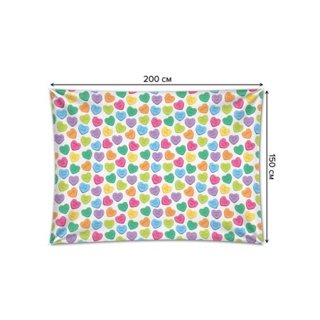 Decorative panel with photo printing "Rainbow of hearts", horizontal, size 150x200 cm-1