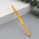 Knitting hook, bilateral, d = 3.5/4.5 mm, 13 cm, gold color