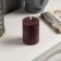 Burgundy LED candle, 7.5 × 12.5 × 7.5 cm, wax, plastic, batteries AAAX2 (not in the kit), glow warm white