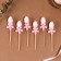 Swap eggs flower pink, set 6 pcs.