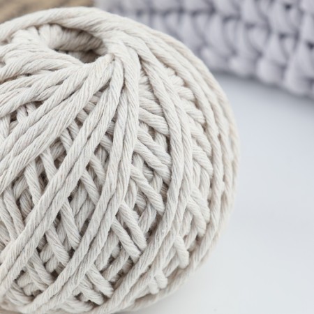 Weaving cord, cotton, d = 3 mm, 50 m, white color-1