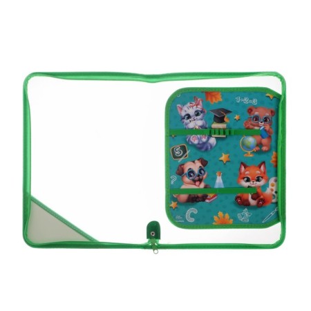 Labor folder A4, 325 x 230 x 25 mm, lightning around, folding bar, plastic, PTR-1, calligrata "animals"-5