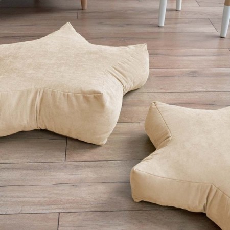 Decorative pillow "Stars", size 55x55x12 cm, cream color-2