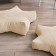 Decorative pillow "Stars", size 55x55x12 cm, cream color