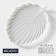 Porcelain dish for submitting Magistro "Blanche. Geranium ", d = 22.4 cm, white color