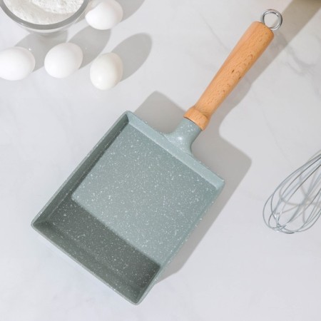 Omlet pan, 19 × 15 cm, with a wooden handle, anti -stick coating, induction-1