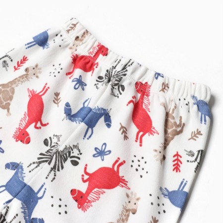 Pajamas for a boy, white/red color, height 80 cm-5