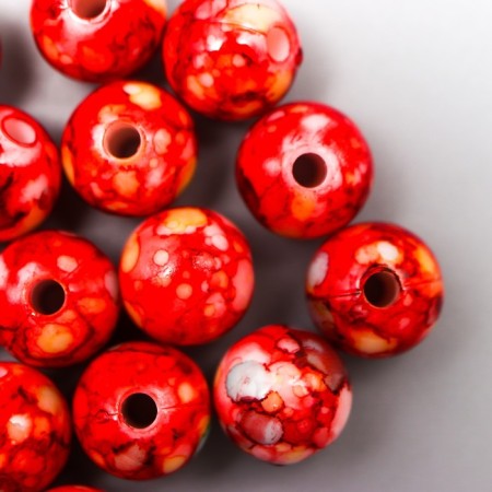 Beads for creativity plastic "Marble. Terracott" d = 1.2 cm set 20 grams
