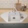 Quartz-quartz kitchen-quartz Uperwood quartz UPD-06, angular two-section, color 01 white
