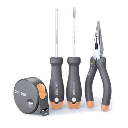 Deli manual tool "Home Series Gray", CRV, 4 items