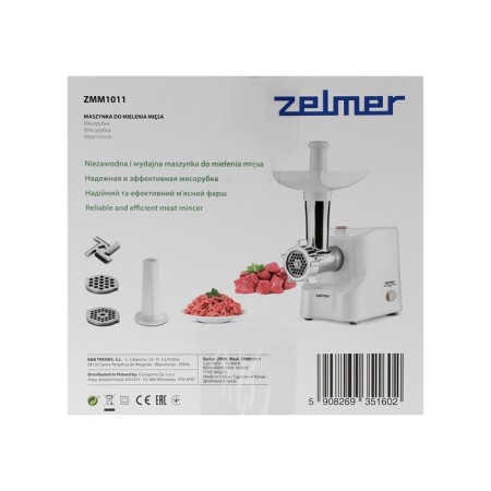 Selmer ZMM1011, 1000 watts, 1.3 kg/min, nozzle for sausages, white-10