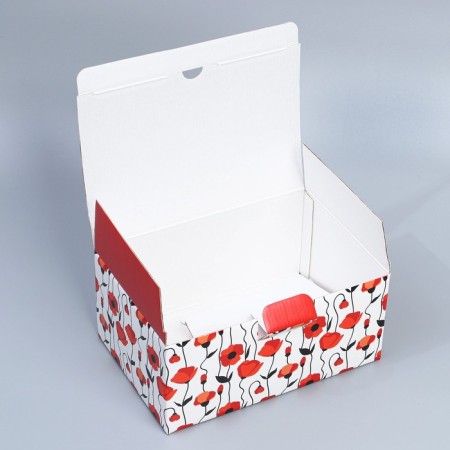 Box Gift team, packaging, "Happy Spring", March 8, 22 x 15 x 10 cm-5