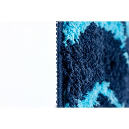 A set of bathroom mats "Simon", 2 pcs: 50 x 80 cm, 55 x 55 cm, blue color-4