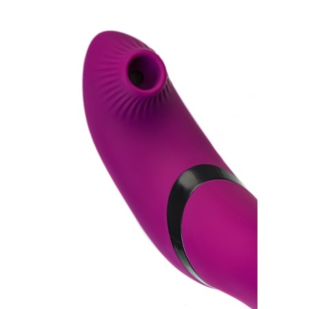 Turnoven vibrator with vacuum stimulation Jos Spinser, 23 cm, silicone, purple color-5