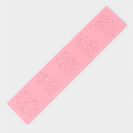 Aising rug Dolyan "Rose", silicone, 37.5 × 8 × 0.1 cm, pink color-3
