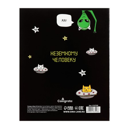 A set of notebooks of 5 pieces, 48 ​​sheets in the Calligrata "UFO" cage, covered cardboard, offset unit-8