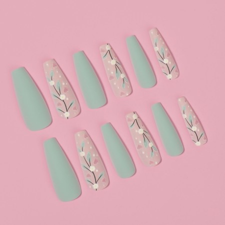 Fresh liners, 12 pcs, with adhesive plates, ballerina shape, pink/turquoise color-2