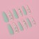 Fresh liners, 12 pcs, with adhesive plates, ballerina shape, pink/turquoise color