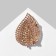 Brooch "Liszt" Pearl side, red-white color in gold