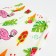 Pants children, white/flamingos, height 68 cm