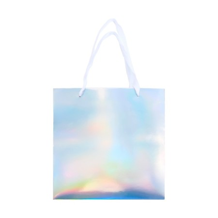 A packet for a cake with a square bottom, holographic, 25 x 25 x 25 cm-3