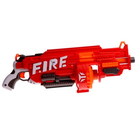 Blaster "Fiery", shoots with soft bullets, works on batteries-5