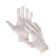 Garden gloves, x/b, knitting grade 10, 5 threads, without coating, white