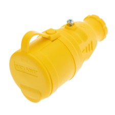 A portable moisture -proof outlet with a lid, s/h, 16 a, IP44, yellow rubber rubber rexant