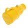 A portable moisture -proof outlet with a lid, s/h, 16 a, IP44, yellow rubber rubber rexant