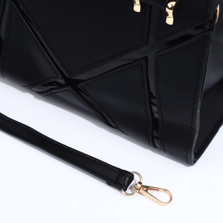 Bag Female Tout with zipper, black color-5