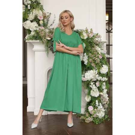 Women's dress, size 48, green color-4