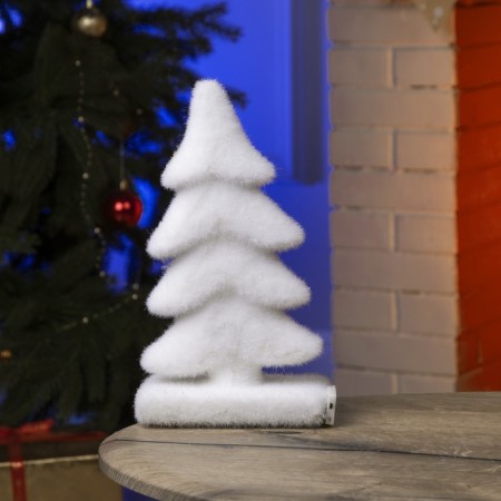 LED figure "Christmas tree" 20 × 25 × 12 cm, phlock, batteries CR2032x2 (not in the kit), glow warm white-1