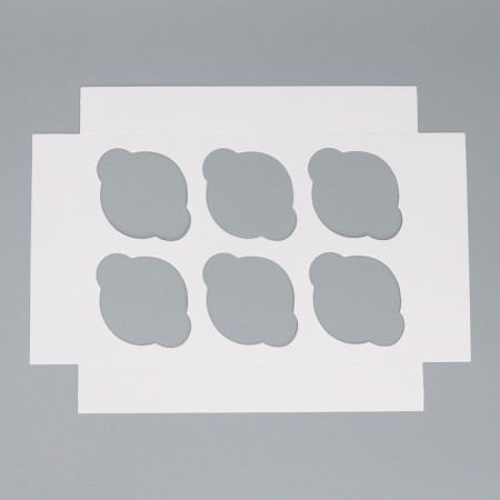 Box for cupcakes, confectionery packaging double -sided, 6 cells “Happiness is”, 25 x 17 x 10 cm-7
