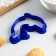 Dolphin cookie uniform, 8 × 6 cm, blue color