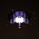 Economic Service chandelier with PDU 41007/3 3x40W E27, backlight LED Black 49x49x17 cm