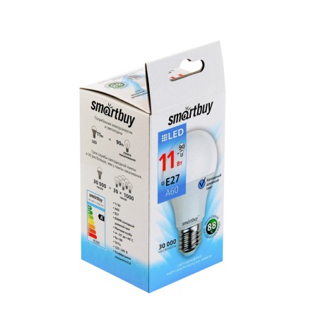 Smartbuy, E27, A60, 11 W, 6000 K, cold white light lamp-1