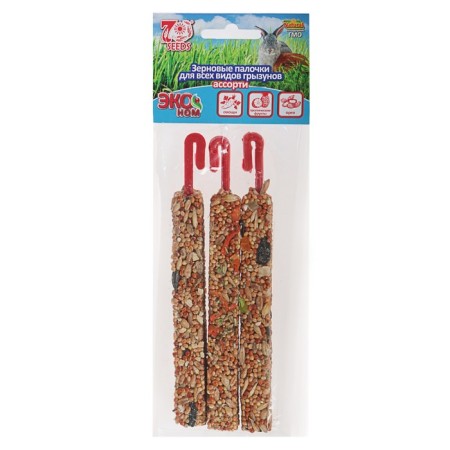 SEVEN SEEDS sticks economy for rodents, vegetables/tropical fruits/nut, 3 pcs, 75 g