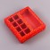 A box for 8 sweets and chocolate tiles, with a shell with a window, a "New Year's pattern" 17.7 x 17.85 x 3.6 cm.