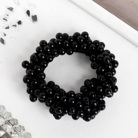 Hair gum "Pearl Tale" Black-1