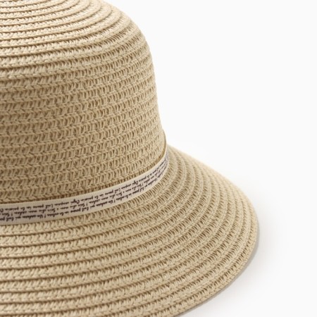 Hat for the girl Minaku "Bunny", Milk color, Rr. 52-7