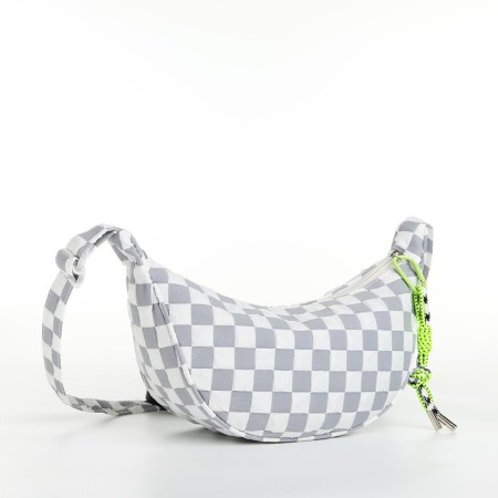 Women's bag over the shoulder, gray color 30*14*10 cm-4