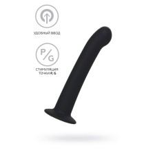 Anal phallimitator A-Toys Rocus, silicone, black color, 15 cm