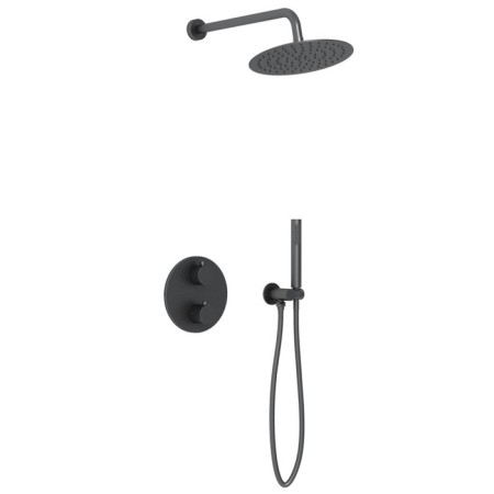 The shower system Vincea VSFW-101TMB, built-in, thermostat, tropical shower, black