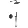 The shower system Vincea VSFW-101TMB, built-in, thermostat, tropical shower, black