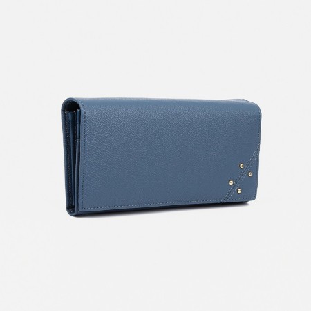 Women's wallet on magnets, blue color