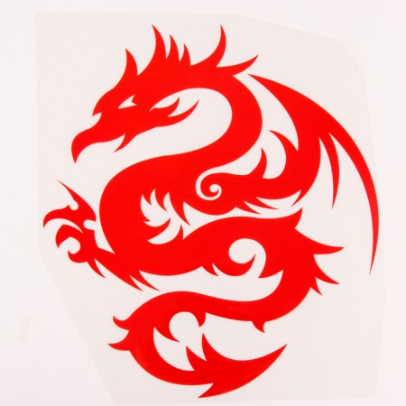 Thermalrotransfer "Dragon", the color is red, set 10 pcs.