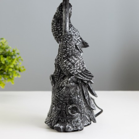 Board "Parrots" E27 40W Black with a silver patina 22x22x43 cm Risalux-4